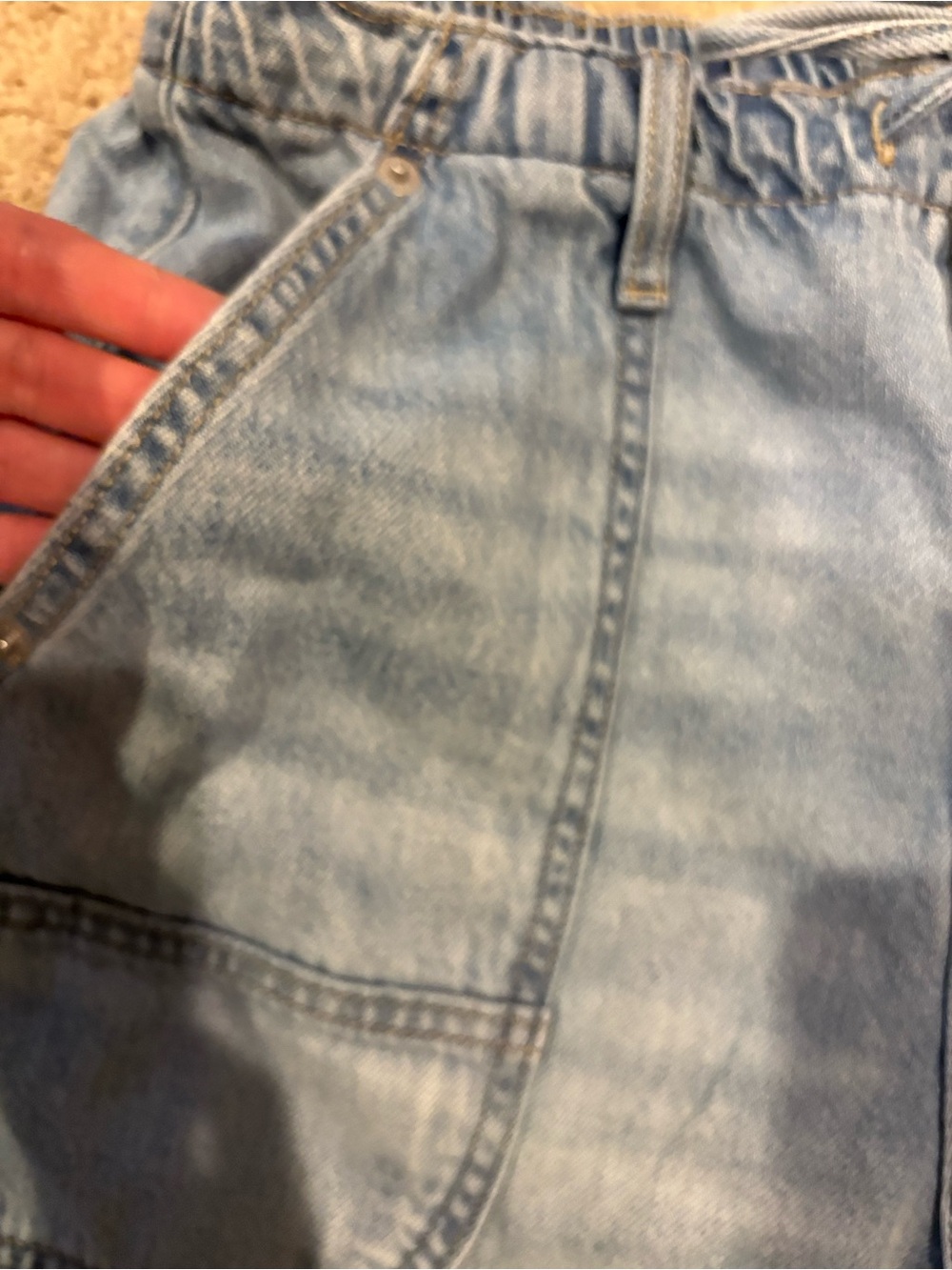 Universal Thread Light Blue Wide-Leg Drawstring Jeans - Picture 6 of 6